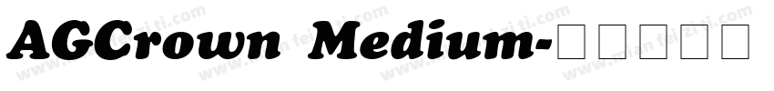 AGCrown Medium字体转换